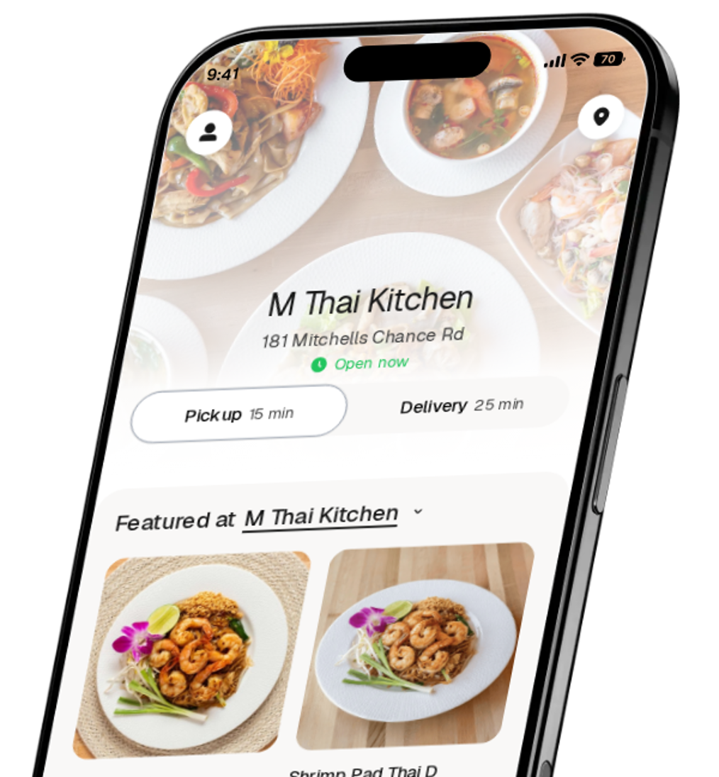 M Thai Kitchen app preview