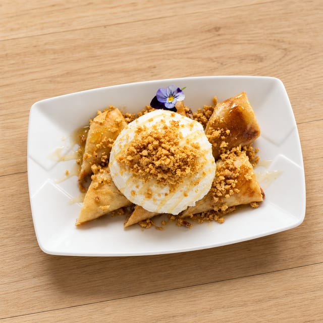 Fried Banana with Ice Cream.