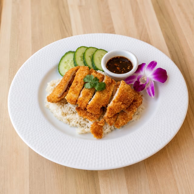 Fried Chicken with Ginger Rice.