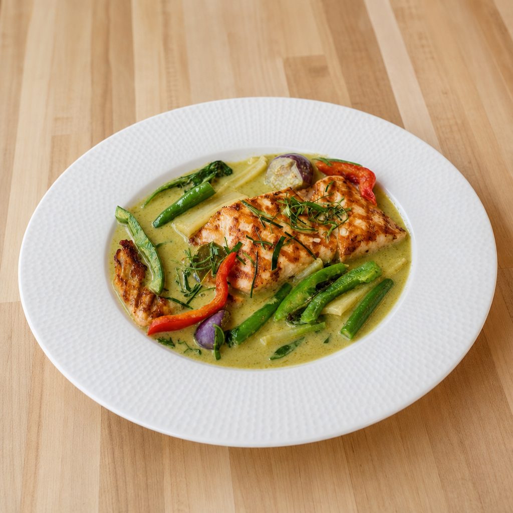 Salmon Green Curry.