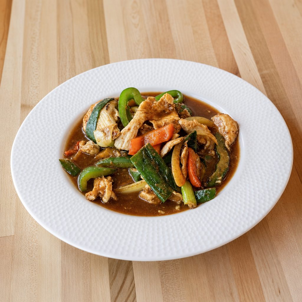 Seafood Pad Prik Pao.