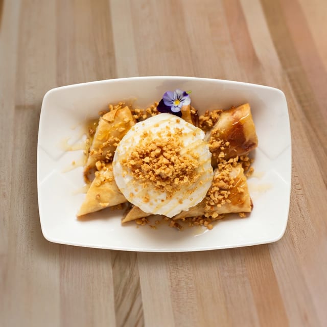 Fried Banana with Ice Cream.