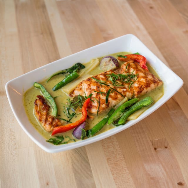 Salmon Green Curry.